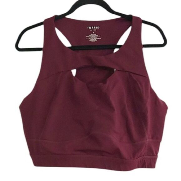 Torrid Burgundy Keyhole Sports Bra Size 3X - Picture 5 of 8